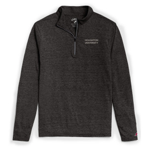 Charcoal q/4 zip with embroidered gray Houghton University