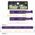 purple and white hair ties with Houghton University in gold script font