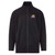 black fleece full zip with purple and gold Houghton Athletics logo embroidered on the left chest