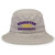 khaki bucket hat with purple Houghton University and gold 1883 in the middle