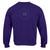 back of the purple crew with a tone on tone embroidered circle design with "Houghton University" around the "H" from the Houghton logo