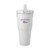 white tumbler with spout and purple Houghton Mom on front with Mom in script