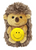 hedgehog with yellow smilie face pillow