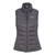 gray vest with purple and white Houghton Equestrian embroidered on left chest.