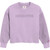 purple crew with tonal Houghton on chest