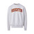 marble crew neck sweatshirt with purple and gold Houghton applique
