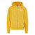 gold full zip hood with white "Houghton University est. 1883" imprinted on the left chest