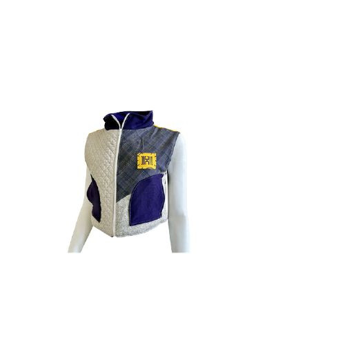 unique upcycled Equestrian vest featuring Houghton Equestrian