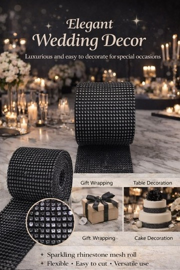 Rhinestone Mesh Roll