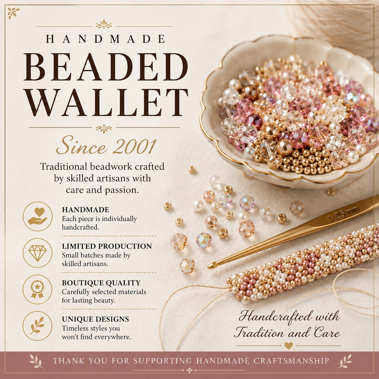 Beaded coin purse