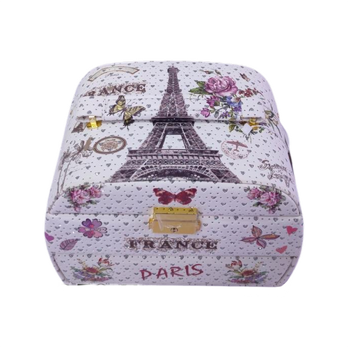Jewelry Box – Eiffel Tower with flowers & butterfly, “France”