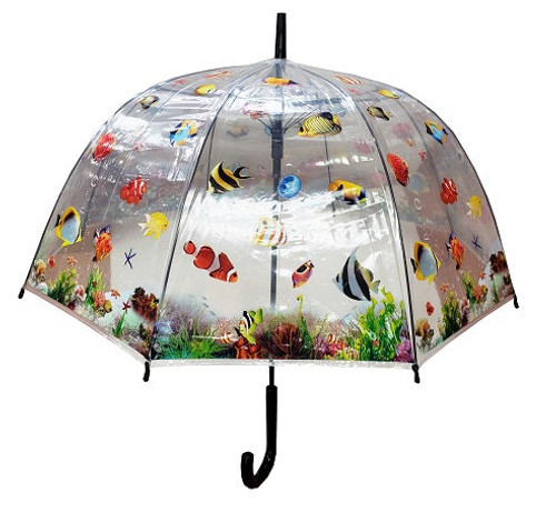 Umbrella- Clear with fishes