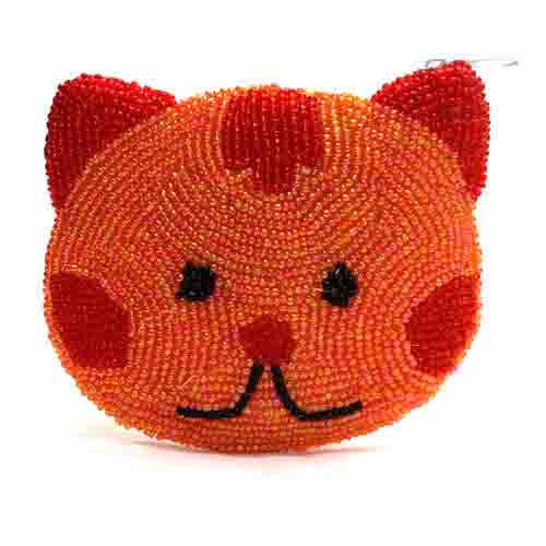 Cat Face, Orange and Red