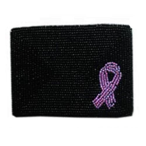 Pink Ribbon on Black (Rectangle)