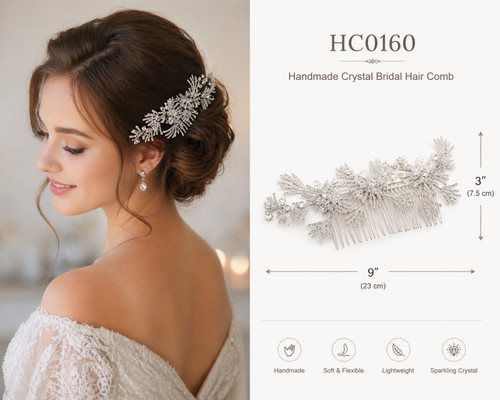 Handmade Crystal Bridal Hair Comb