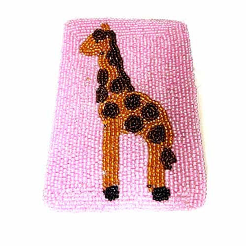 Giraffe on pink