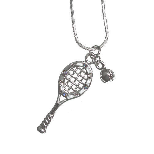 Necklace - Tennis Racket and Ball