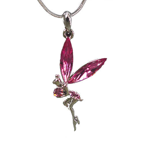 Necklace  Fairy, Flying w/ Crystal Ball