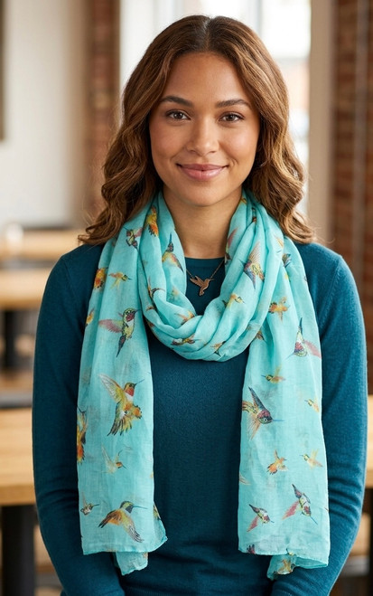 Hummingbird Flight Print  Scarf