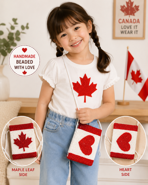Canadian Flag Handmade Bead Purse Collection