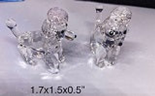 Crystal-poodle dog pink or clear head