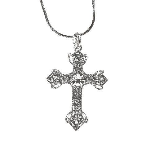 Necklace  Cross with Crystal Centre