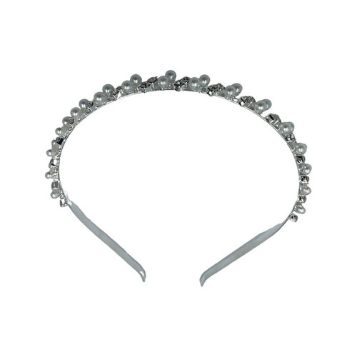 Hairband-Double rhinestones with double pearls