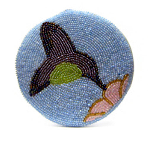 Hummingbird on Blue (Round)