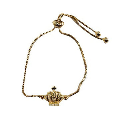 Bracelet-  crown small with cross