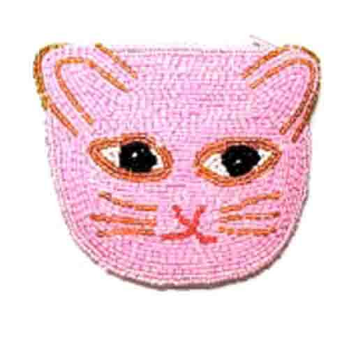 Cat Face, Pink (Round)