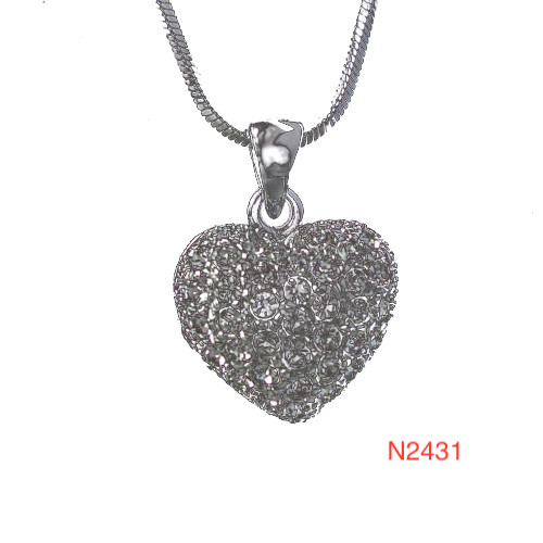 Necklace Heart, Thick, Solid (Sm)