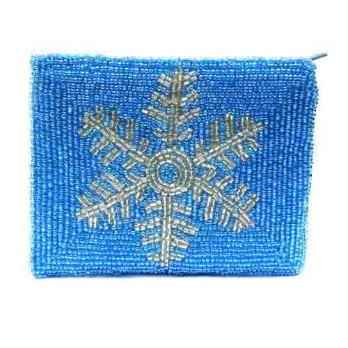 Snowflake on Blue Rectangle