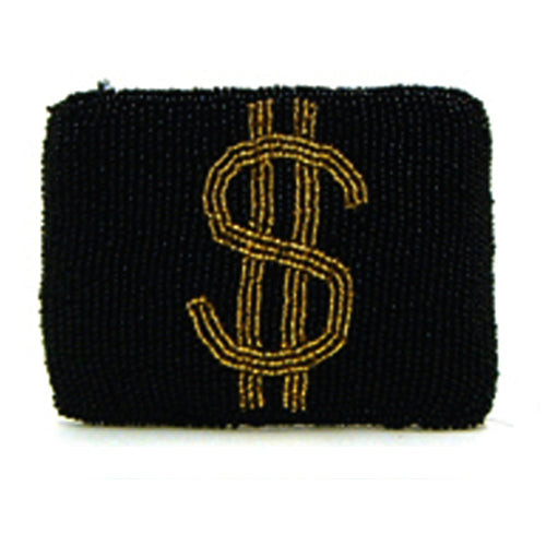 Dollar Sign, Gold on Black (Rectangle)
