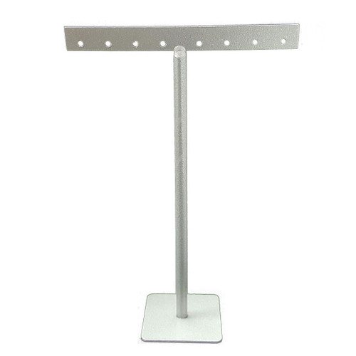 Earring Display stand - T shaped (metal), 15cm, grey