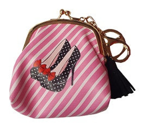 Coin Purse- Polka dot shoes with bows