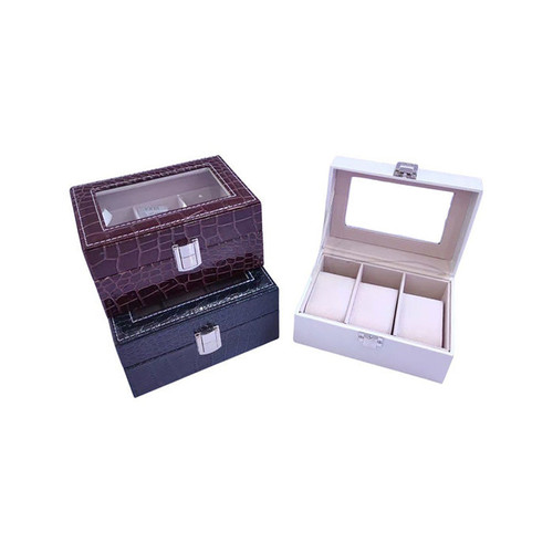 Watch box (colour options) for 3 watches (6.10" x 4.33" x 3.15")