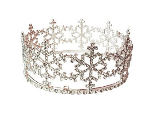 Crown- Snowflakes with crosses, large- silver ( 12cm)
