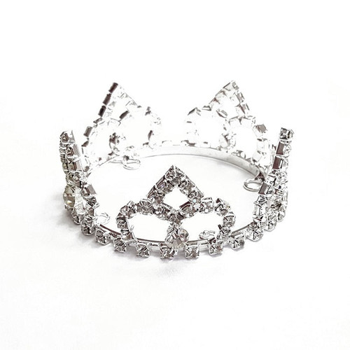 Small hair crown 2 arches with point in middle  (4 cm)