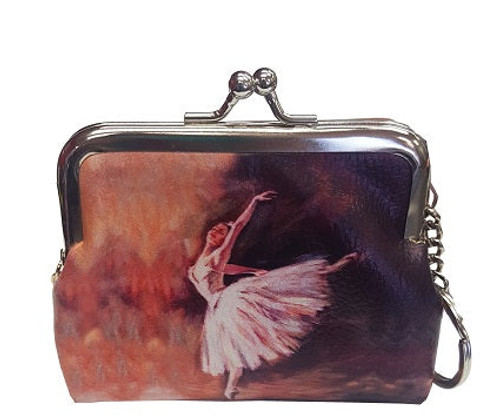 Coin purse- Ballerina with one leg up