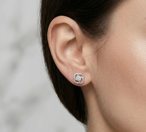 Earring- Flower studs with silver post