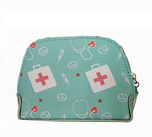 Small change purse mint green with health care items – 12cm x 3.8cm x 9cm