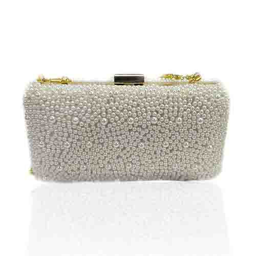 Pearl Rectangular Clutch Bag