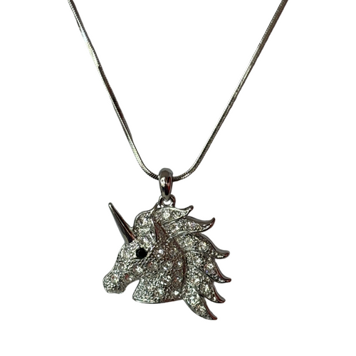 Austrian Crystal Unicorn Necklace
