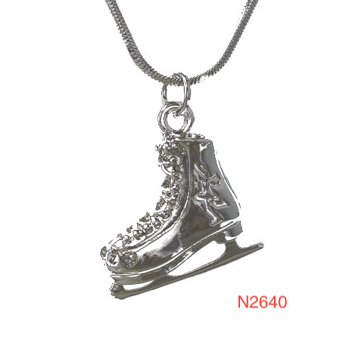 Necklace Skate w/ crystal on Toe
