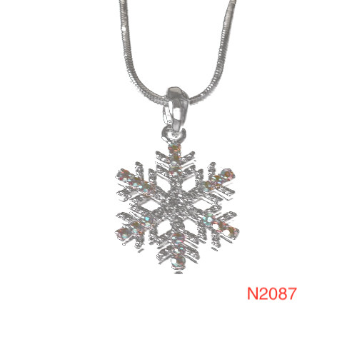 Necklace Snowflake AB crystal