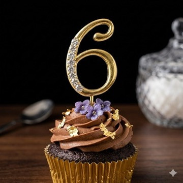 Cup Cake Topper Half Stone Size  2.5"