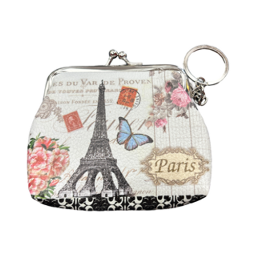 coin purse Eiffel Tower and butterfly