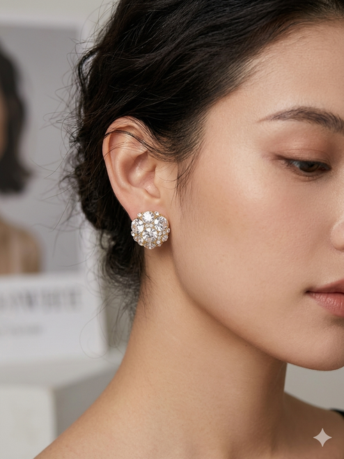 Earring Stud crystal 1103