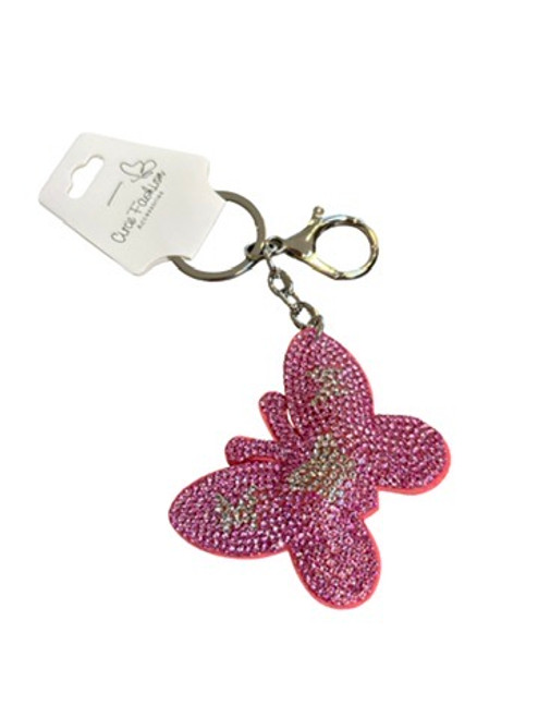 Keychain - Rhinestones Butterfly