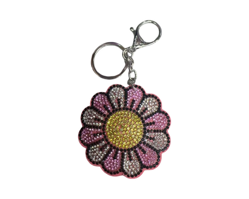 Keychain - Rhinestone Sunflower